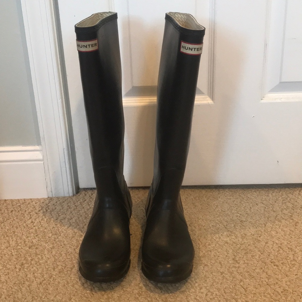 Hunter Rain Boots Tall Black